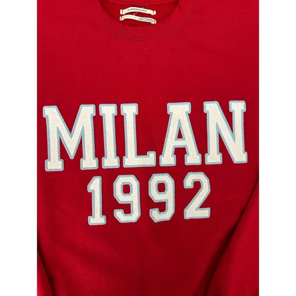 Anthropolologie red milan crewneck sweatshirt size large - Picture 3 of 6